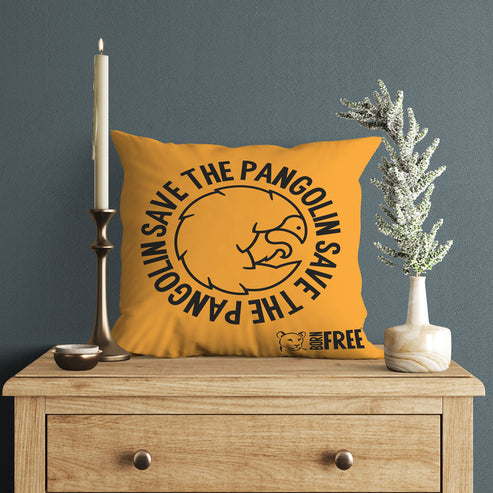 Save the Pangolin Organic Cushion