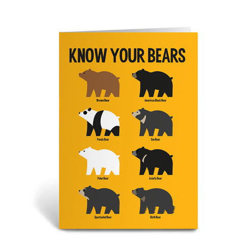 Know Your Bears Greeting Cards - Pack of 6