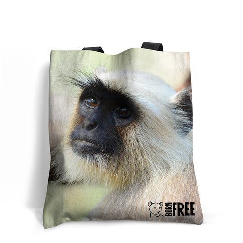 The Look  - Gray Langur Tote Bag