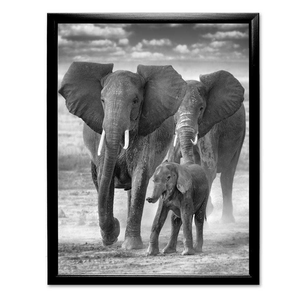 Family Ties - Elephants Art Print by Richard Bernabe