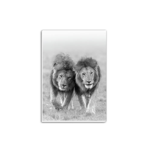 Two Kings - Lions A5 Notepad by Richard Bernabe