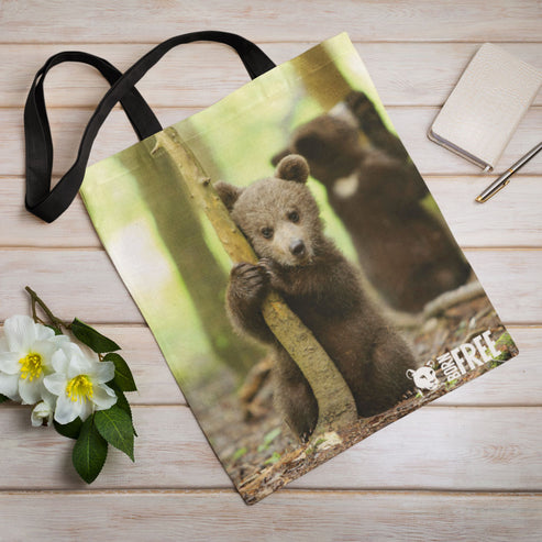 Born Free Bear Cub Edge-to-Edge Tote Bag