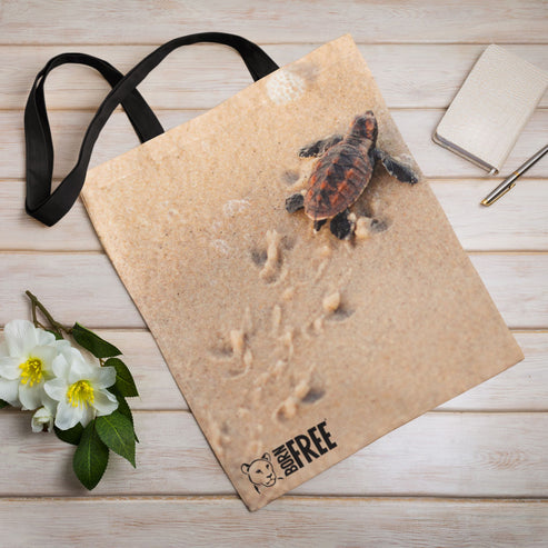 Born Free Baby Turtle Edge-to-Edge Tote Bag