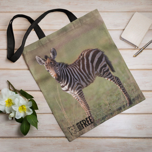 New Beginnings Zebra Foal Tote Bag