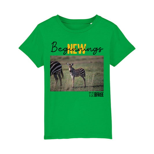 New Beginnings Zebra Foal T-Shirt by George Logan