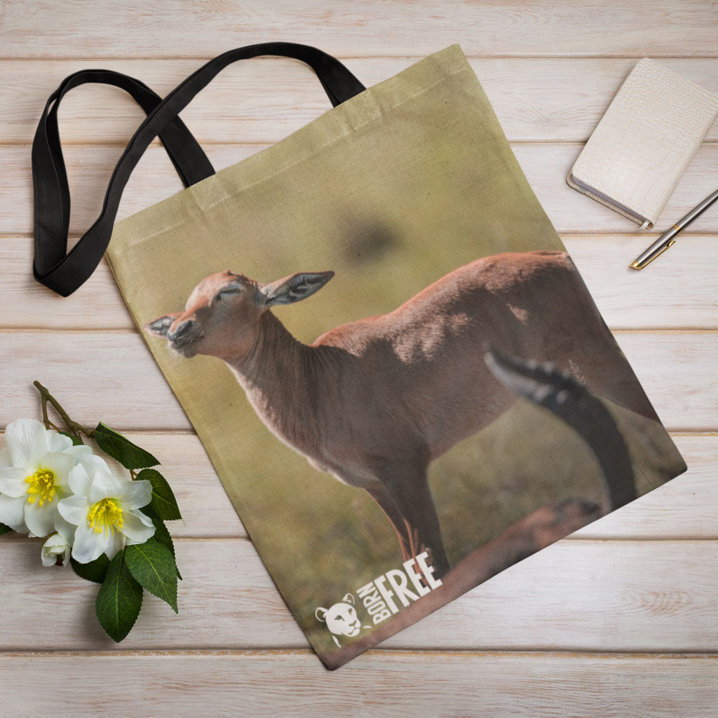 Born Free Impala Foal Edge-to-Edge Tote Bag